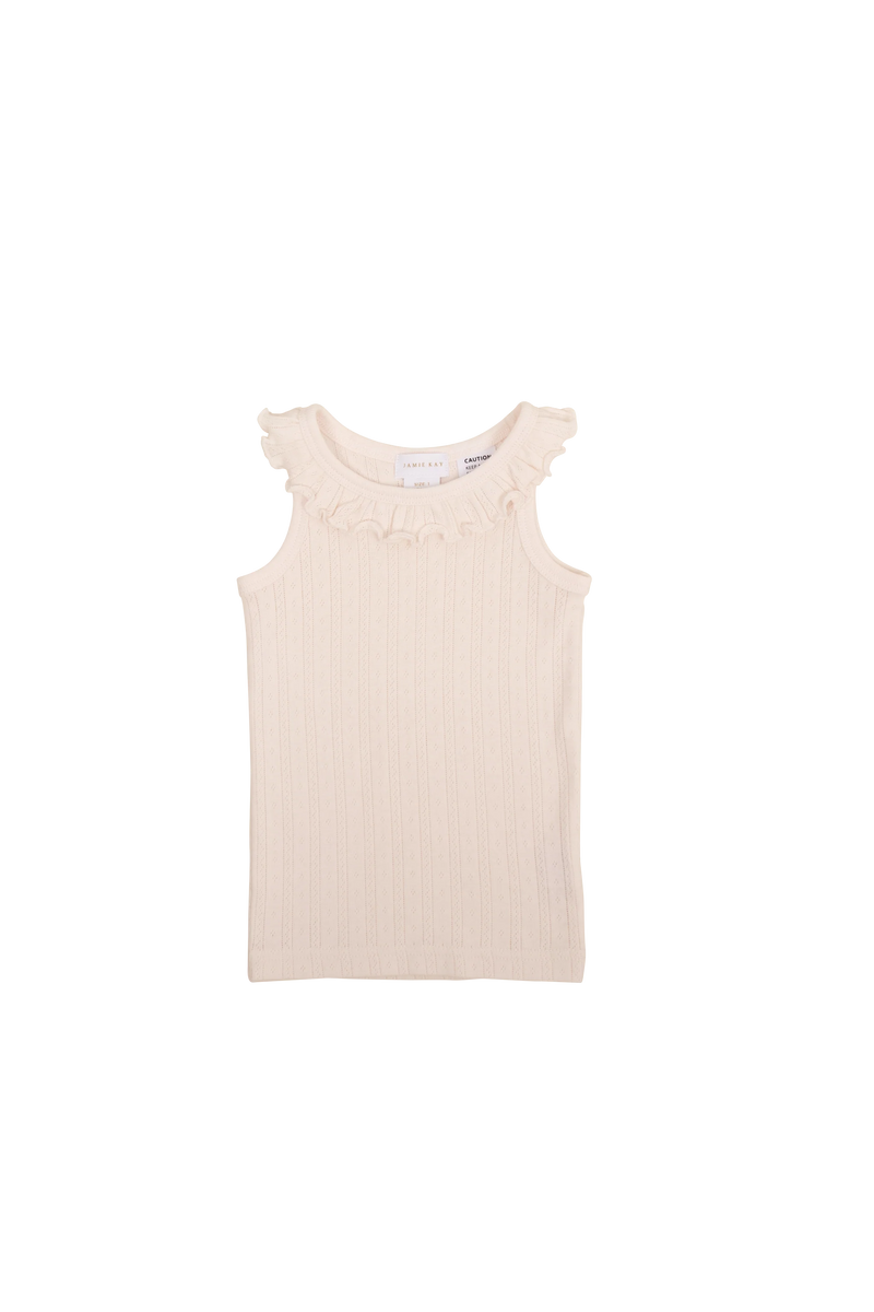 BLOSSOM ORGANIC POINTELLE SINGLET BODYSUIT main image 1