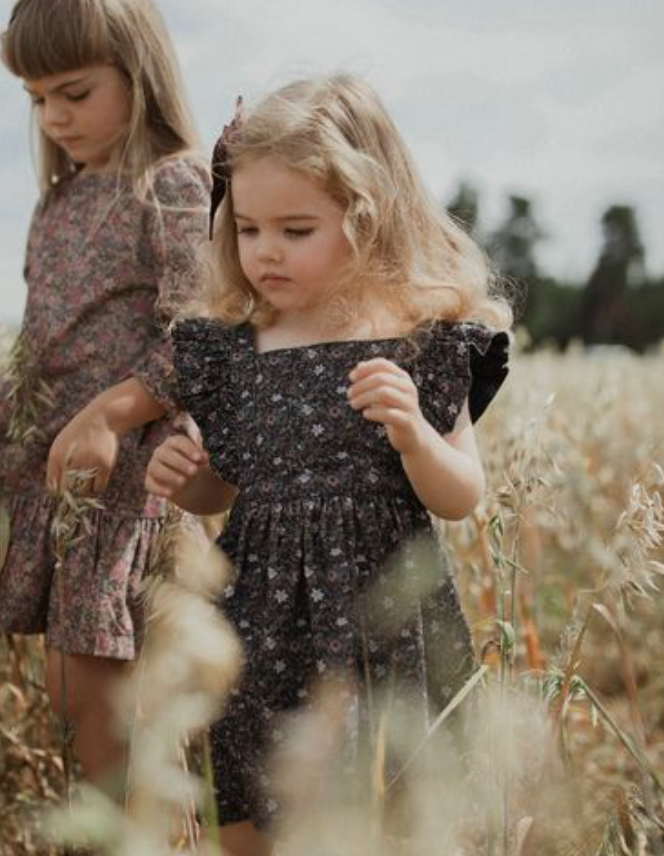 Jamie Kay - ORGANIC COTTON PINCORD ROSY FLORAL DRESS - PRAIRIE ROSE Jamie Kay - ORGANIC COTTON PINCORD ROSY FLORAL DRESS - PRAIRIE ROSE