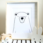 Boris Illustration - Scandinavian Bear Print