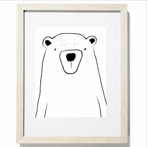 Boris Illustration - Scandinavian Bear Print