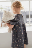 Jamie Kay - Organic Cotton Fine Rib Elsa Dress - Petite Fleur Lava Smoke