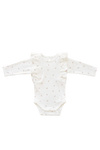 Jamie Kay Organic Long Sleeve Frill Bodysuit - Buttercup Floral