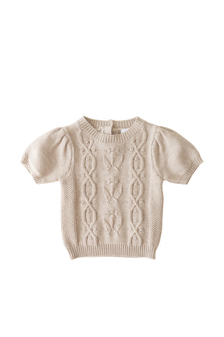 Jamie Kay Vivienne Knitted Top - Mouse Marle