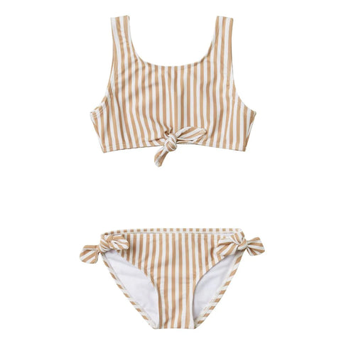 Rylee & Cru Knotted Bikini - Almond Stripe