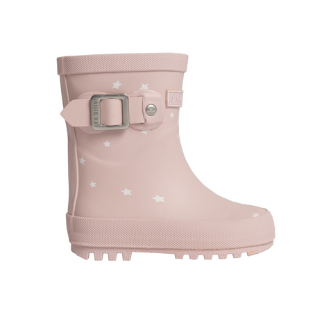 Jamie Kay Gumboots - Old Rose with star print