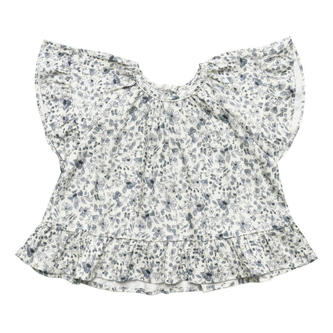 Rylee and Cru Butterfly Top - Blue Floral